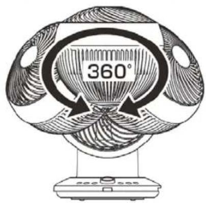 Yamazen YAR-CD203 - 360°自動首振り運転を設定する - 2