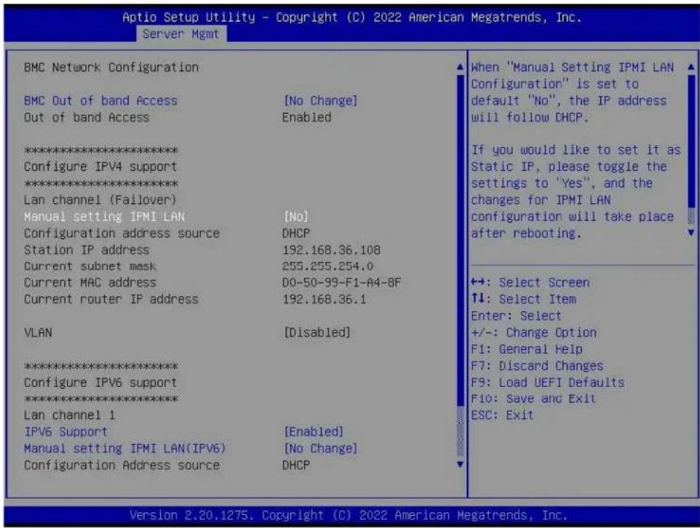 ASROCK Rack SPC741D16QM3-2L2Q - Obtain BMC IP Address from the field of Station IP Address if Configuration address source is set to DHCP or - 1