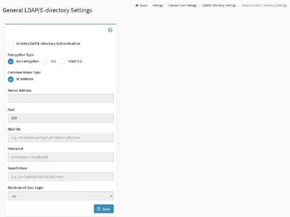 ASROCK Rack E3C252D4ID-2T - General LDAP/E-Directory Settings - 1