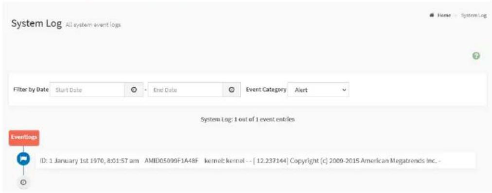 ASROCK Rack E3C252D4ID-2T - System Log - 1