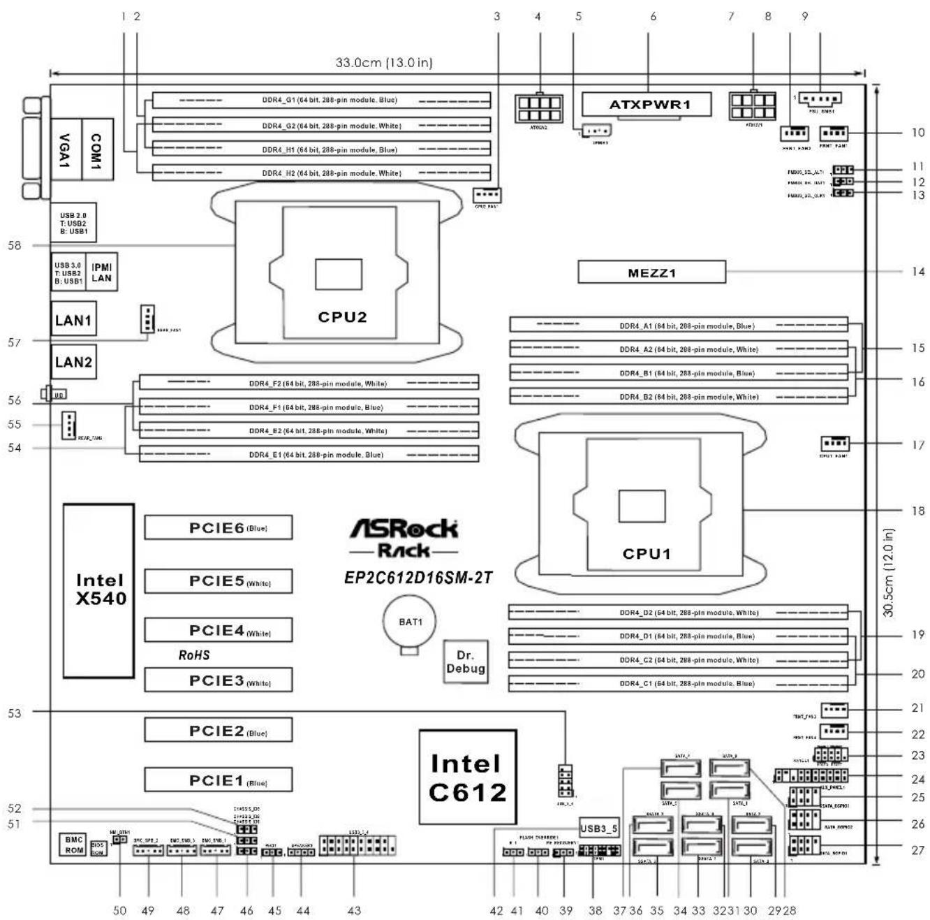 ASROCK Rack EP2C612D16SM - EP2C612D16SM - 2