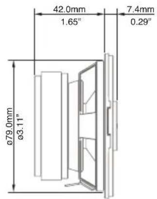 42.0mm 1.65" 7.4mm 0.29" Ø79.0mm Ø3.11"