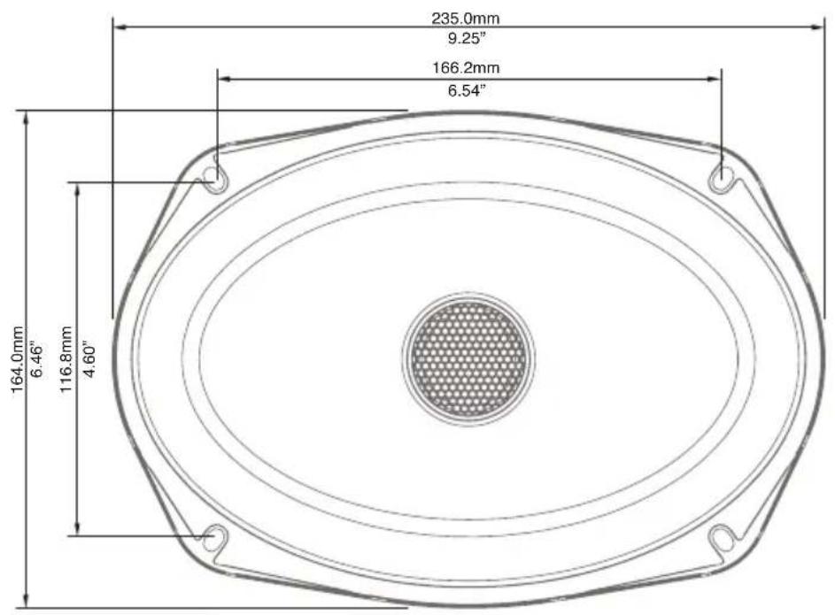 235.0mm 9.25" 166.2mm 6.54" 164.0mm 6.46" 116.8mm 4.60"