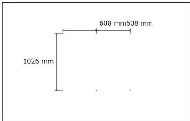 NEC LED-FA038i2 - Mark the positions of the anchor points on the wall - 1