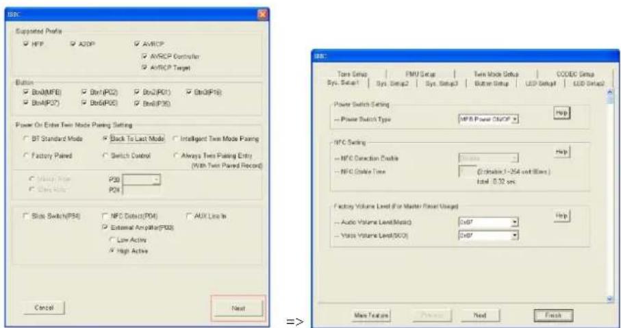 Microchip BM90 - Function Settings Page - 1