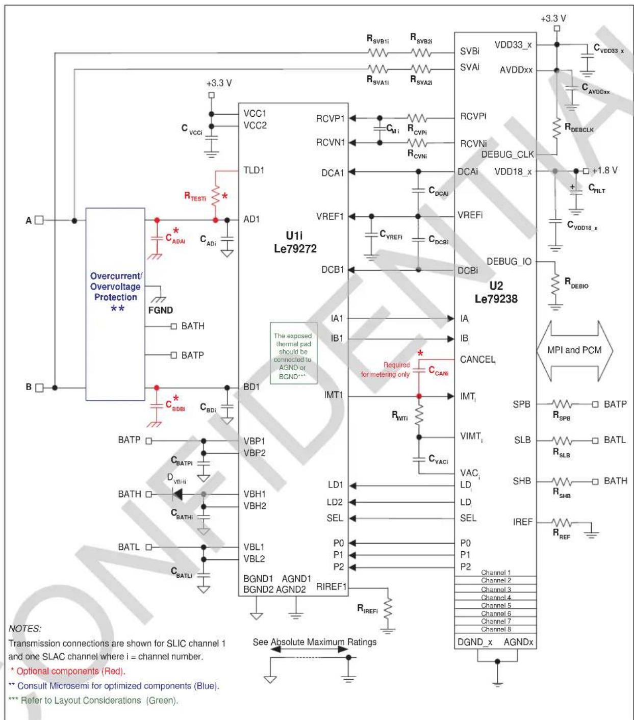 Microchip LE79272 - Configuration C Application Circuits - 1
