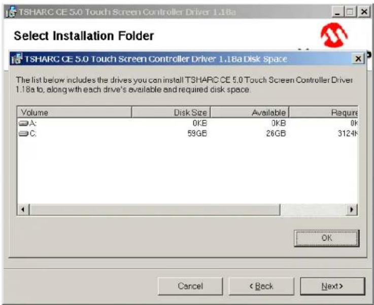 Microchip HSA0100SD/A0SA0B - Verifying Disk Space - 1