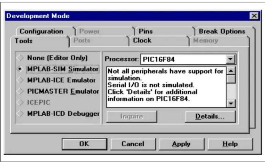 Microchip PIC16C558 - Set Development Mode - 1