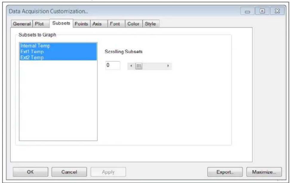 Microchip MCP9984 - DATA ACQUISITION CUSTOMIZATION WINDOW DESCRIPTION - 2