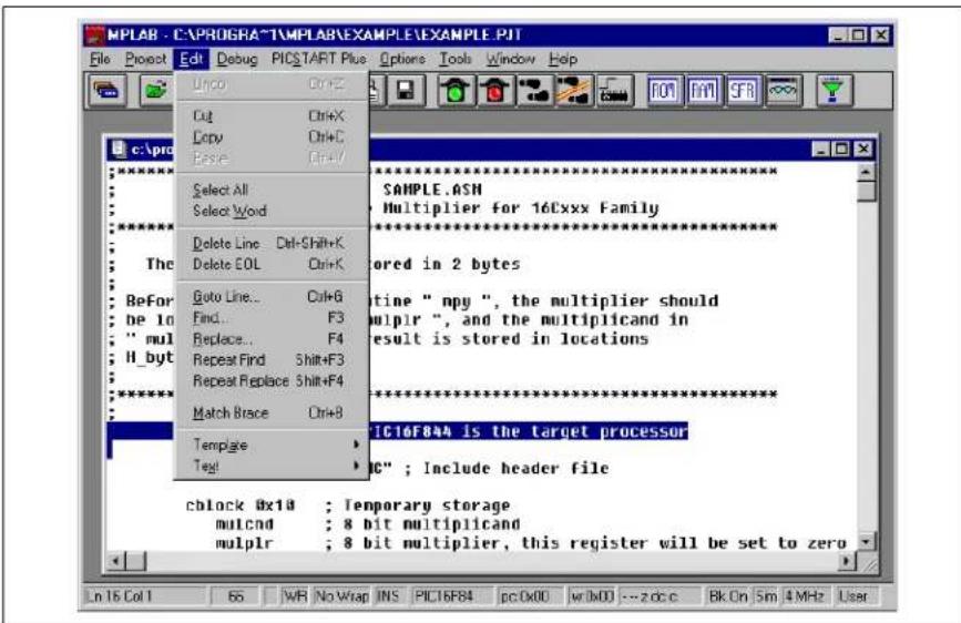 Microchip PIC16CR57A - What is the MPLAB Editor - 1