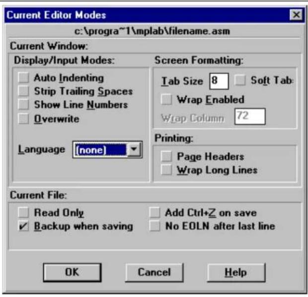 Microchip PIC16CR57A - Current Editor Modes - 1