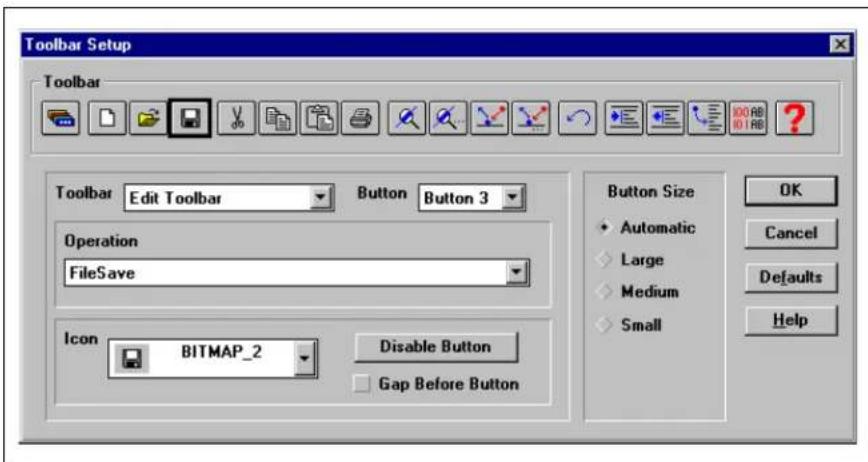 Microchip PIC16CR54A - Toolbar Setup - 1