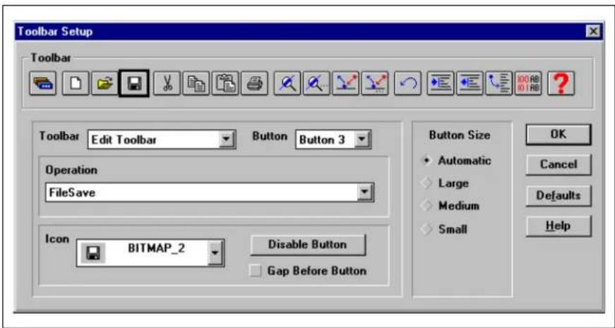 Microchip PIC16C765 - Toolbar Setup - 1