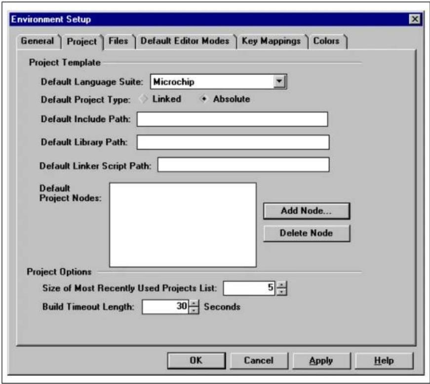 Microchip PIC17C766 - Project Template Options - 1