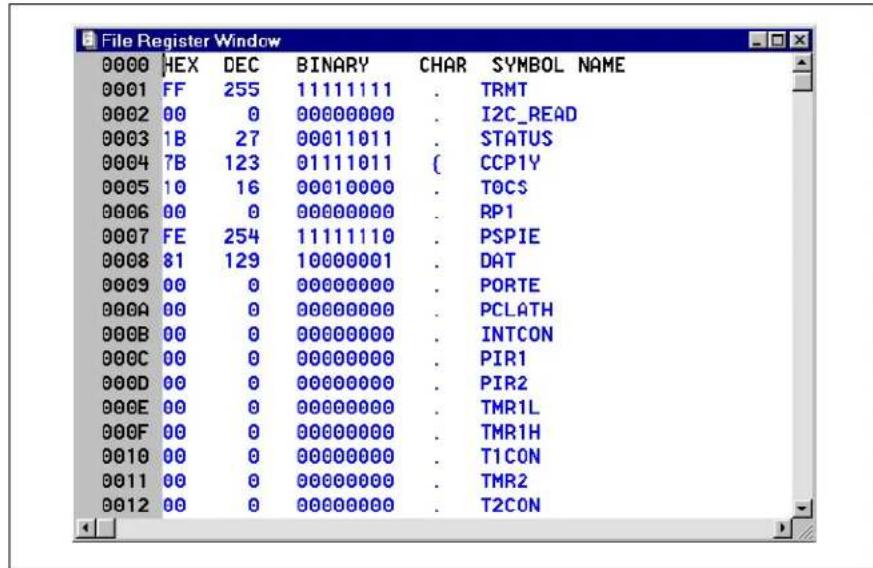 Microchip PIC17C766 - File Registers - 1