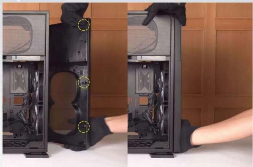 In Win N515 - Closing the Front Panel - 1