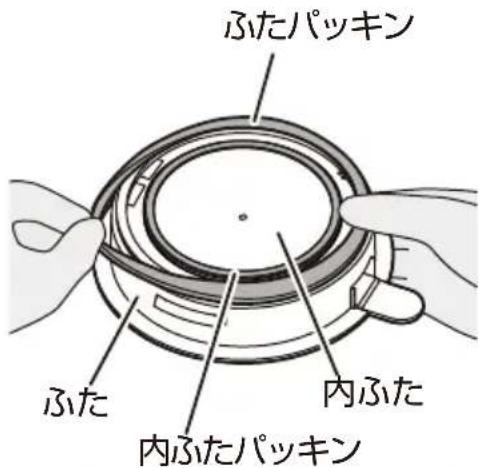 Yamazen YKU-SC1210J - ふたパッキンの取り付けかた - 1