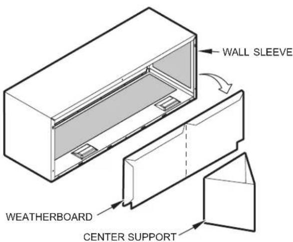 WALL SLEEVE WEATHERBOARD CENTER SUPPORT
