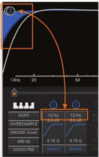 MAAT SantaCruzEQ - Textual vs Manual Frequency Settings - 1