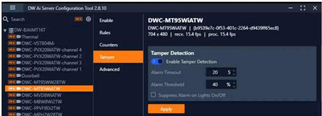 Digital Watchdog Blackjack Ai DW-BJAIAR2PA2 - Part 9: Tamper Tab - Tamper Detection - 1