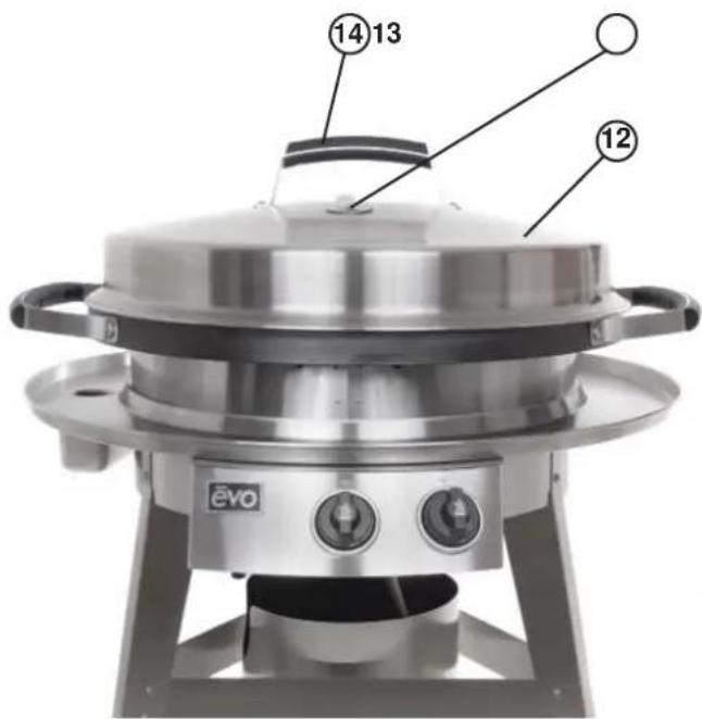 EVO Professional Classic 10-0021-LP - Top of Grill - 1
