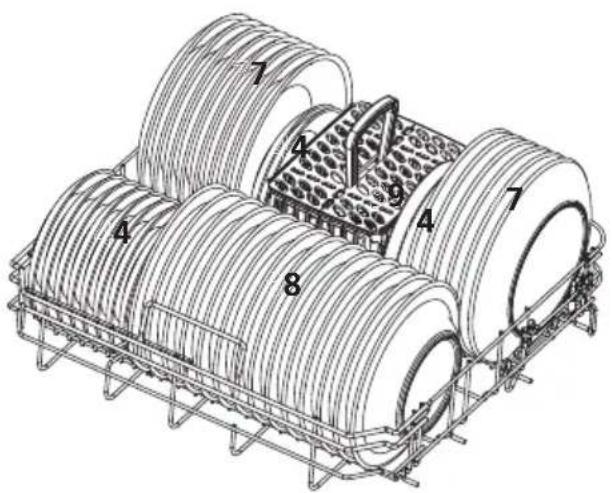 MIDEA JHDW143BK - Lower basket: - 1