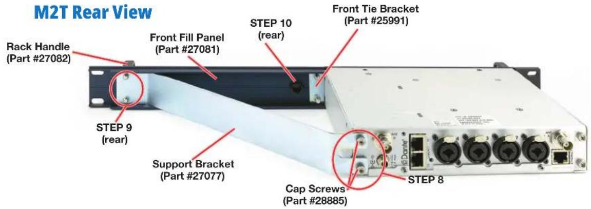 Lectrosonics M2T-X - Installing One M2T into a Single Rack - 7