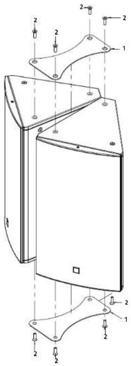 HK AUDIO Vortis 2 VR2-11210 - Clustering two VORTIS (2) Enclosures with the 10° Cluster Plate - 1