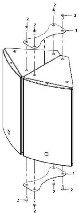 HK AUDIO Vortis 2 VR2-11210 - Clustering two VORTIS (2) Enclosures with the 0° Cluster Plate - 1