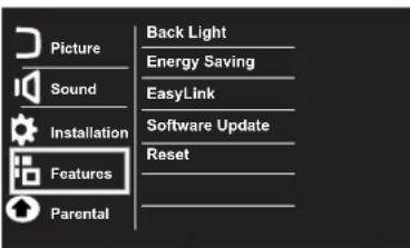PHILIPS 20PFL2139 - Features Menu - 1