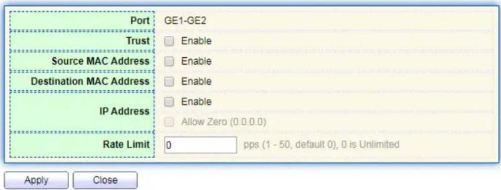 AIRLIVE L3POE-XGS4804-400 - Edit Port Setting - 1