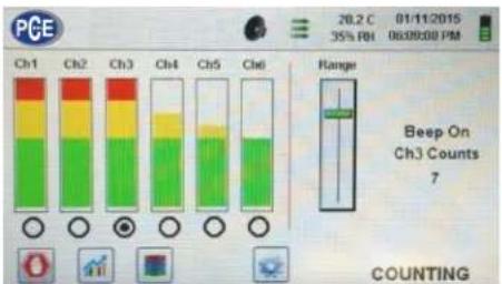 PCE Instruments PQC 21 - 5-4 Real-Time Meter, Graphing, and Environmental Screens - 2