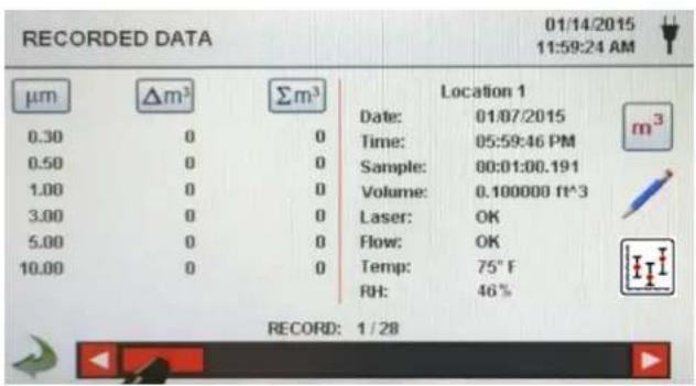 PCE Instruments PQC 21 - 5-5 Recorded Data - 2