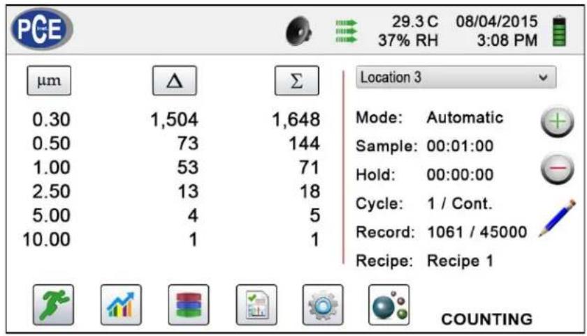 PCE Instruments PQC 21 - 5-3 Taking a Sample - 1