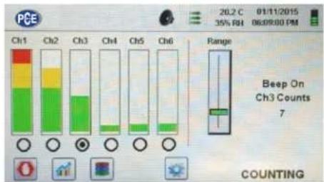 PCE Instruments PQC 22 - 5-4 Real-Time Meter, Graphing, and Environmental Screens - 3