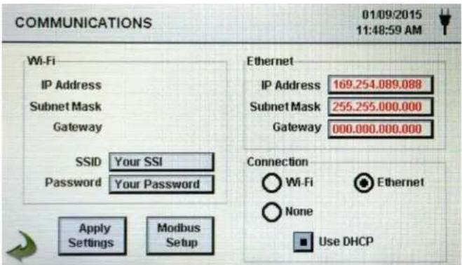 PCE Instruments PQC 22 - Communications Screen - 1