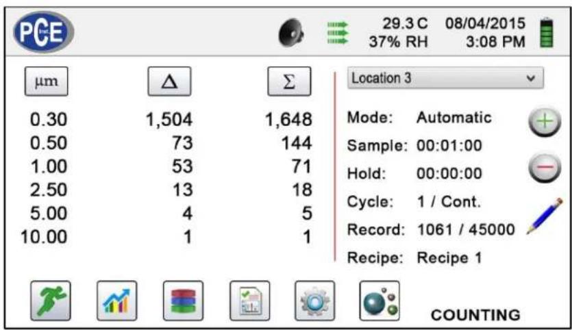PCE Instruments PQC 22 - 5-3 Taking a Sample - 1