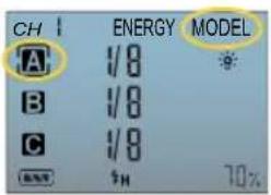 CH I A B C 1/8 1/8 1/8 1H ENERGY MODEL 70%