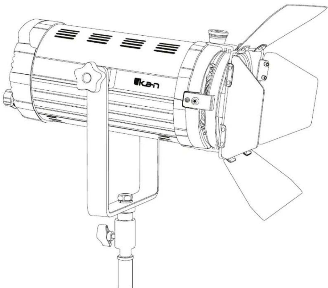 Ikan Helia HF70 - Helia 70 Watt 4 in. Fresnel Daylight LED Studio Light w/ DMX - 1