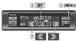 PANASONIC CQ-HX1083W - Audio Settings [AUDIO] - 1