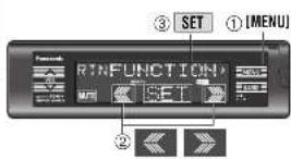 PANASONIC CQ-HX1083W - Function Settings [FUNCTION] - 1