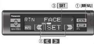 PANASONIC CQ-HX1083W - Front Panel Setting [FACE] - 1