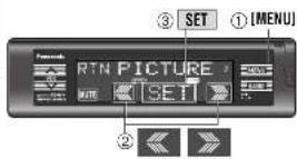 PANASONIC CQ-HX1083W - Picture (Display) Settings [PICTURE] - 1