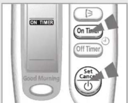 SAMSUNG AQ18JWAN - To Cancel the On Timer - 4