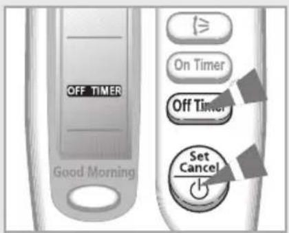 SAMSUNG AQ18JWAN - Setting the Off Timer - 3