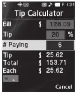 SAMSUNG Messager II - Tip Calculator - 1