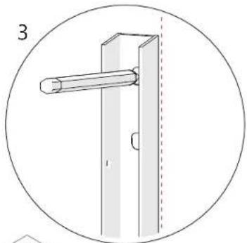 Technical line drawing of a mechanical lever assembly (no text or symbols)