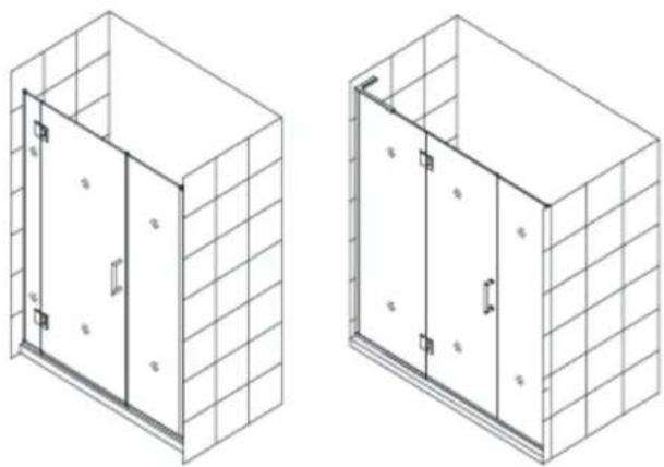 DreamLine Unidoor Plus SHDR-24283634-04 - Models with Glass-to-Wall hinges - 10