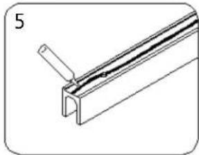 DreamLine Unidoor Plus SHDR-24283634-04 - 6"-34" In-Line Half Wall Stationary Panel Installation - 15