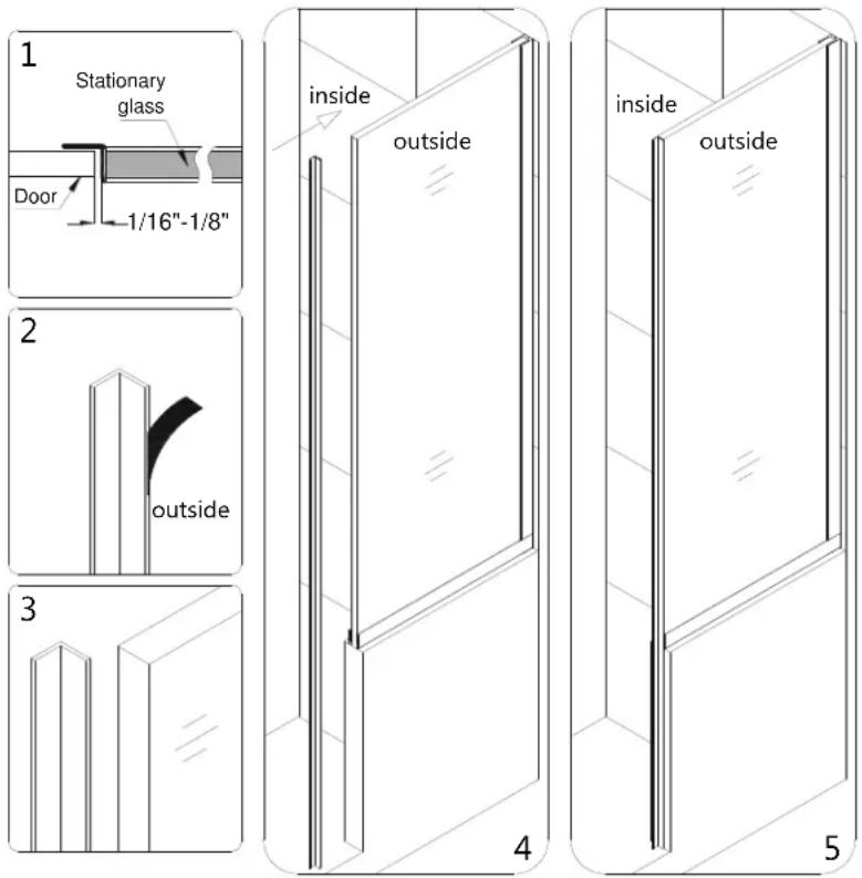 DreamLine Unidoor Plus SHDR-24283634-04 - ATTENTION: - 1